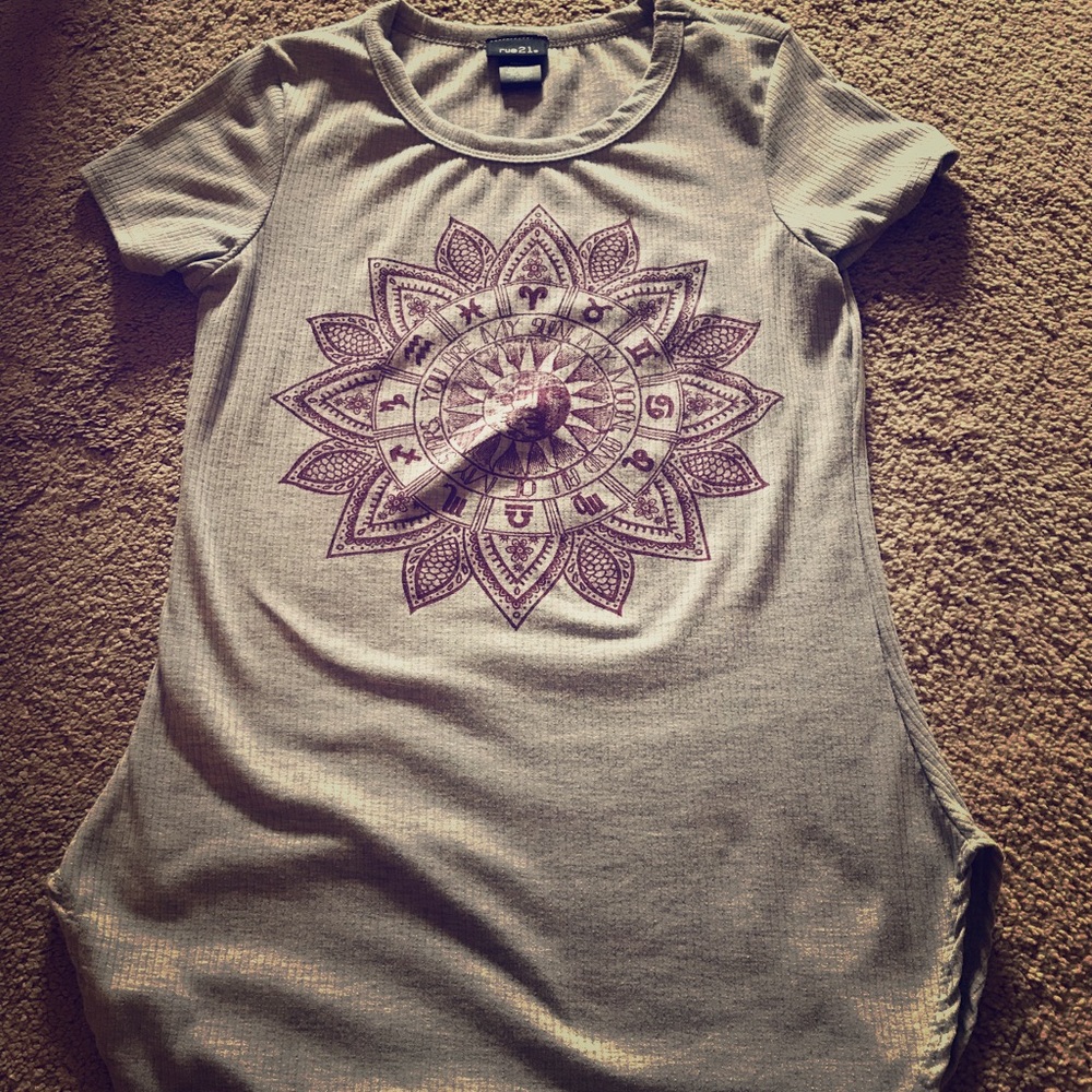 Astrology themed fitted top